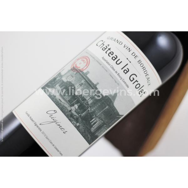 CHATEAU LA GROLET - COTES DE BOURG ORIGINES AOP 2020 BIODYNAMIE  merlot cabernet franc & sauvignon malbec