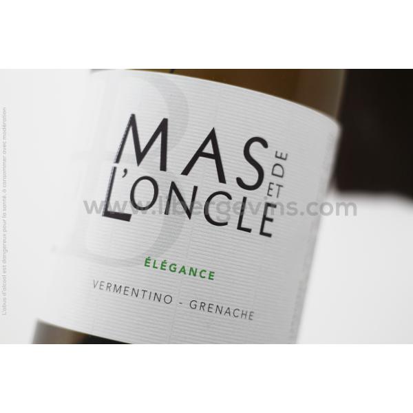 DOMAINE MAS DE L'ONCLE - LANGUEDOC  -  AOP  ELEGANCE BLANC 2018  - Grenache - Vermentino