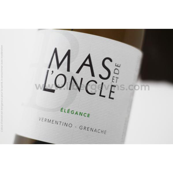 DOMAINE MAS DE L'ONCLE - LANGUEDOC  -  AOP  ELEGANCE BLANC 2018 - BIO  - Grenache - Vermentino