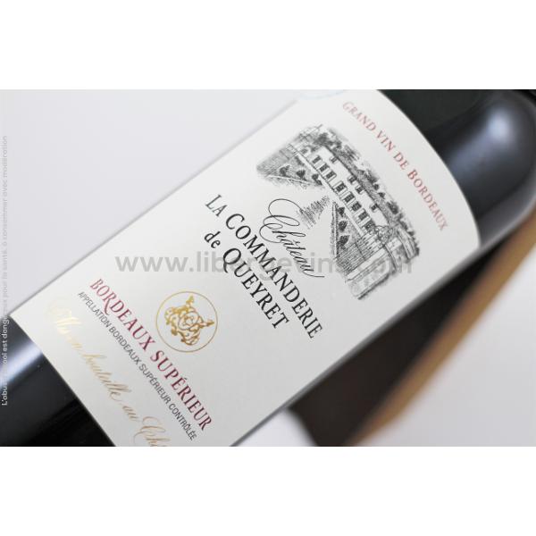 CHATEAU LA COMMANDERIE DE QUEYRET - BORDEAUX SUPERIEUR AOP 2019 merlot cabernet sauvignon & franc