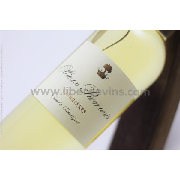 CHATEAU OLLIEUX ROMANIS - CORBIERES AOP - CUVEE CLASSIQUE BLANC 2022 - BIO