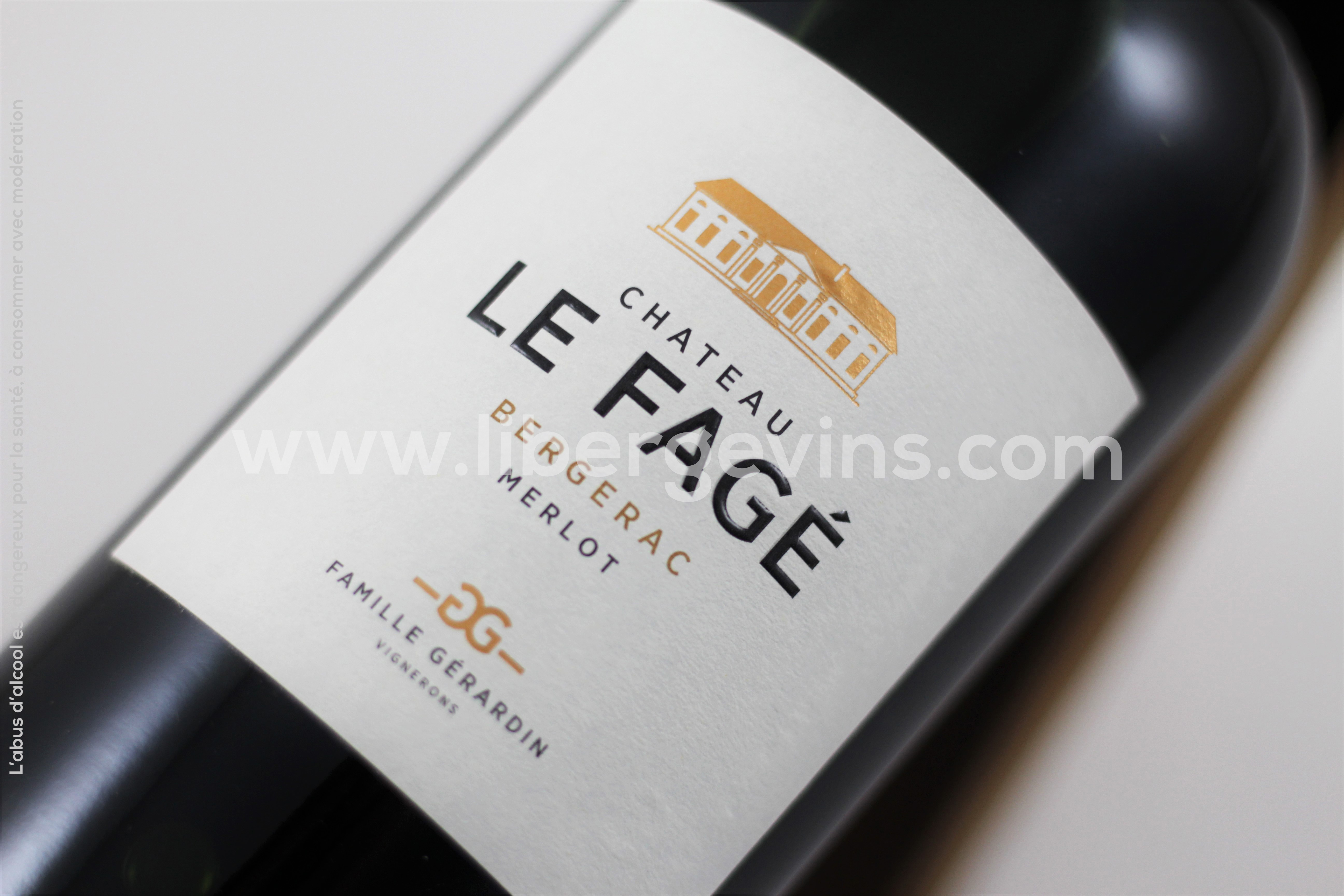CHATEAU LE FAGE - BERGERAC ROUGE AOP - MERLOT 2023 | ROUGES - Liberge Vins CHATEAU LE FAGE - BERGERAC ROUGE AOP - MERLOT 2023 | ROUGES - Liberge Vins